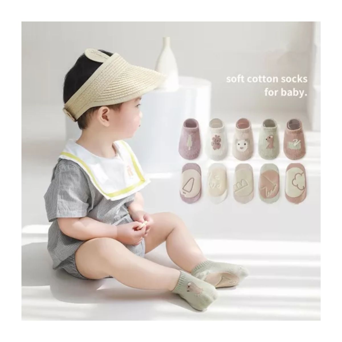 Calcetines Para Bebe Niños De Algodón Ropa De Debe 5pares Talla 1-3T