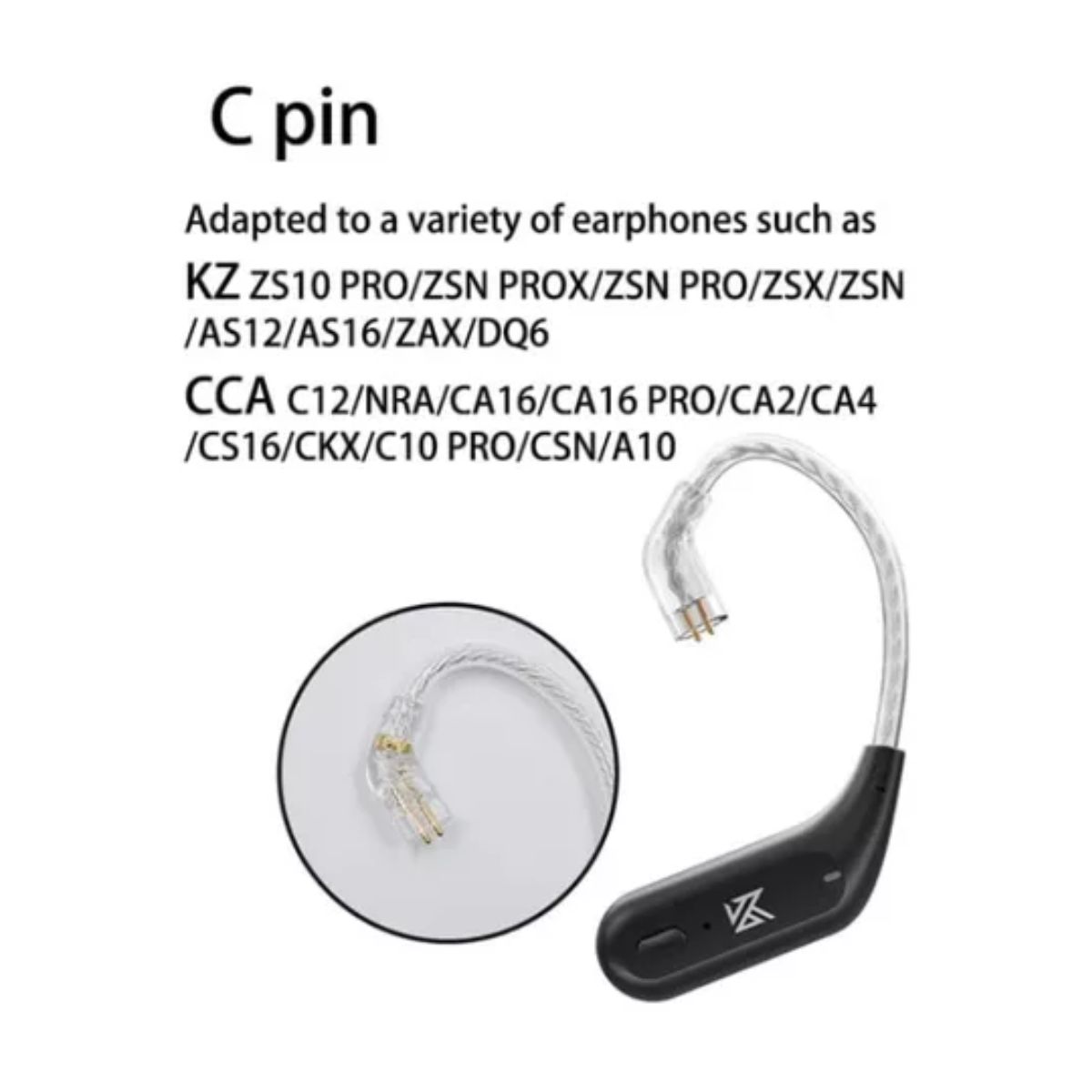 Módulo Bluetooth Kz Az09 para audífonos KZ Tipo C NEGRO