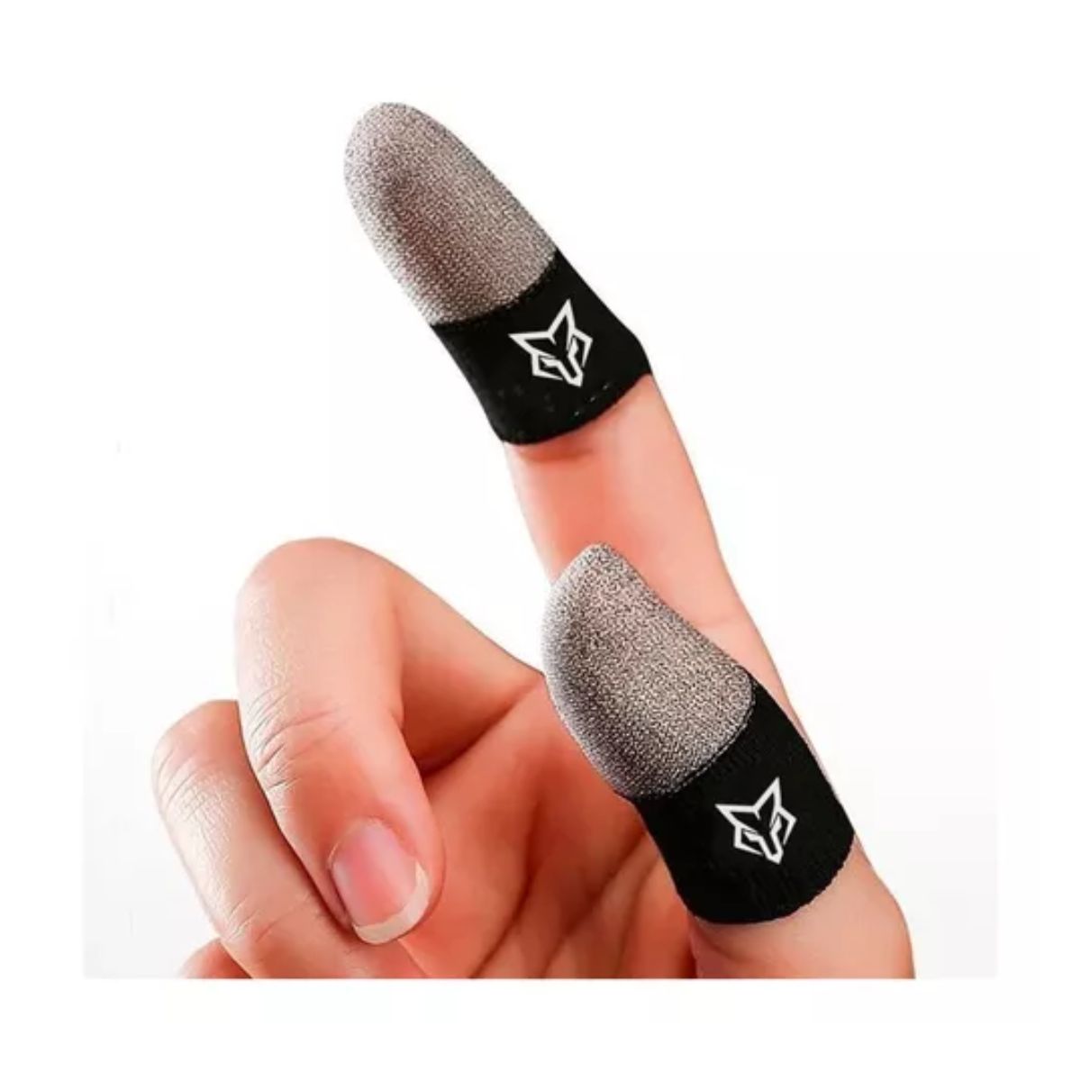 4pza Dedales Gamer Guantes Para Dedos Profesional NEGRO GRIS