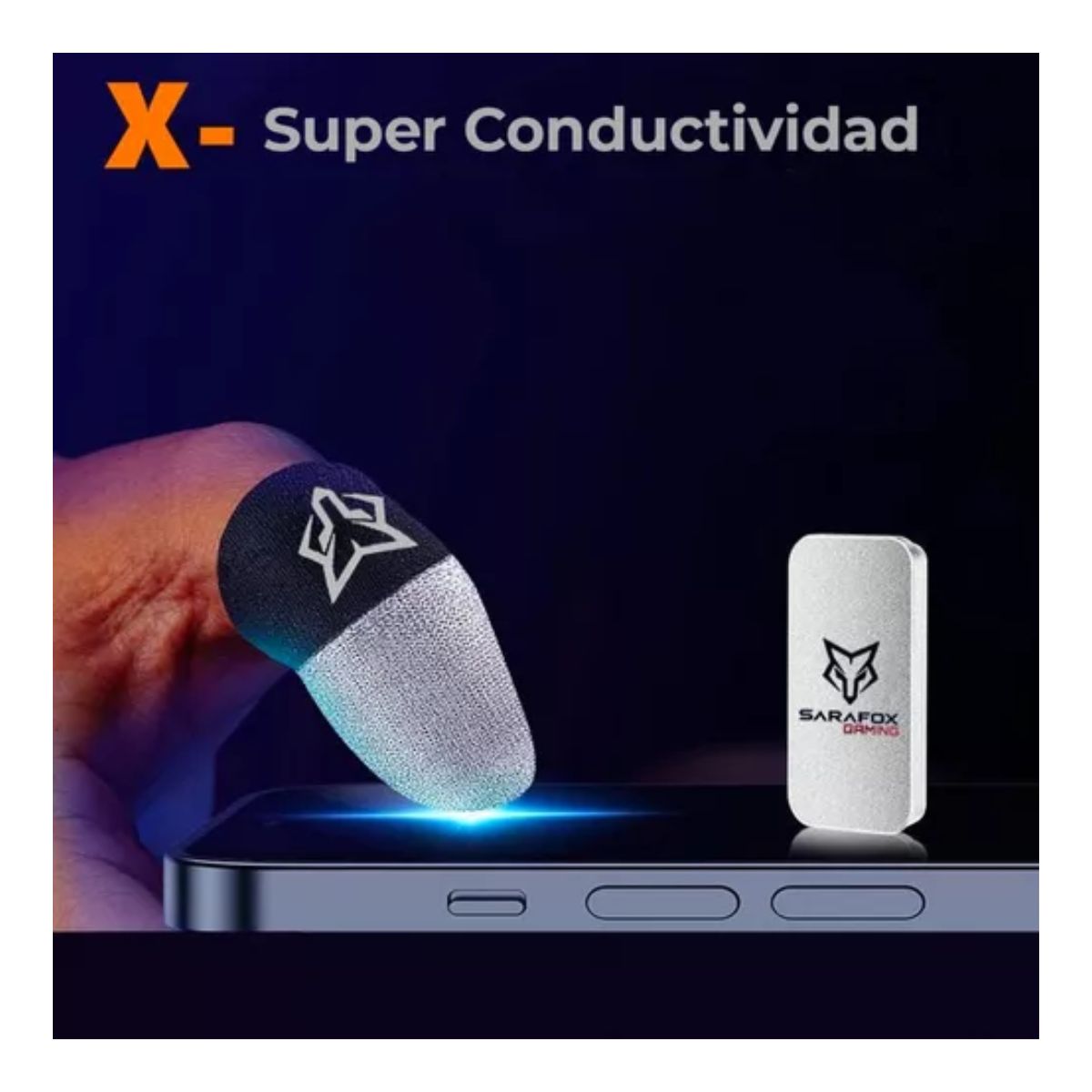 4pza Dedales Gamer Guantes Para Dedos Profesional NEGRO GRIS