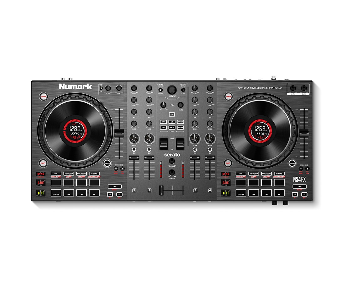 Controlador Dj NUMARK NS4FX Profesional De 4 Decks /negro