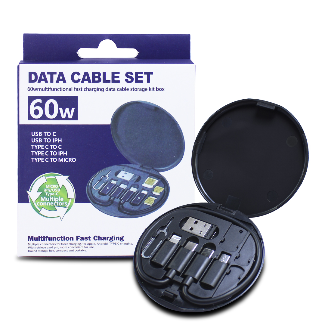 Estuche Kit Adaptadores De Cables De Carga 6 En 1