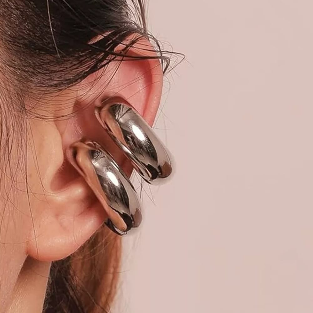 Aretes Grandes De Acero Inoxidable Joyería Accesorio