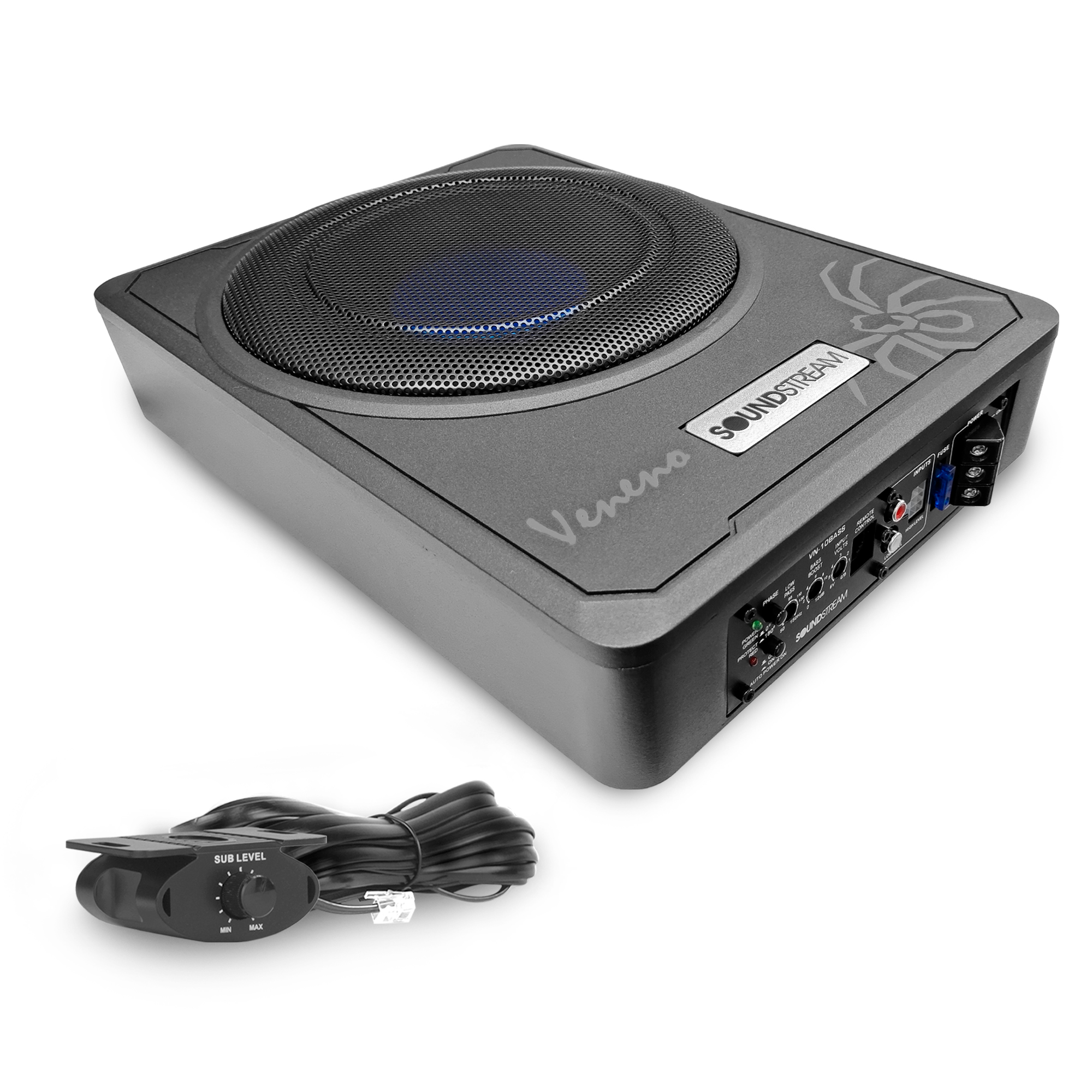 SUBWOOFER AMPLIFICADO 10 AUTOPOWER 1000W SOUNDSTREAM COLOR NEGRO.