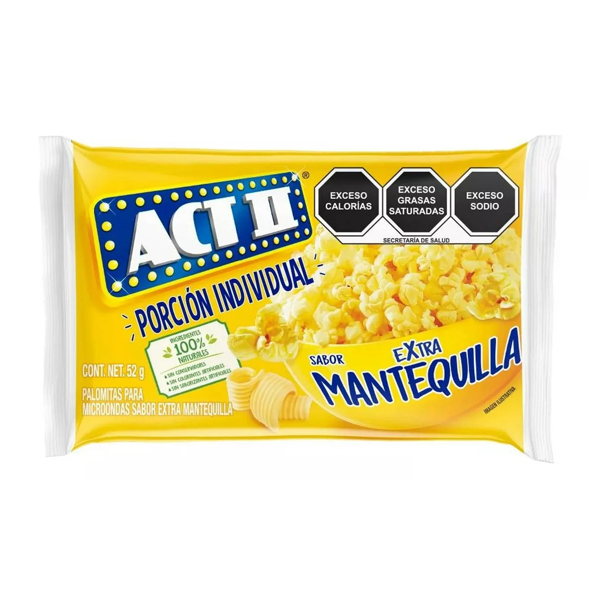 Palomitas Act Il Extra Mantequilla Paquete con 10 Piezas de 52 g