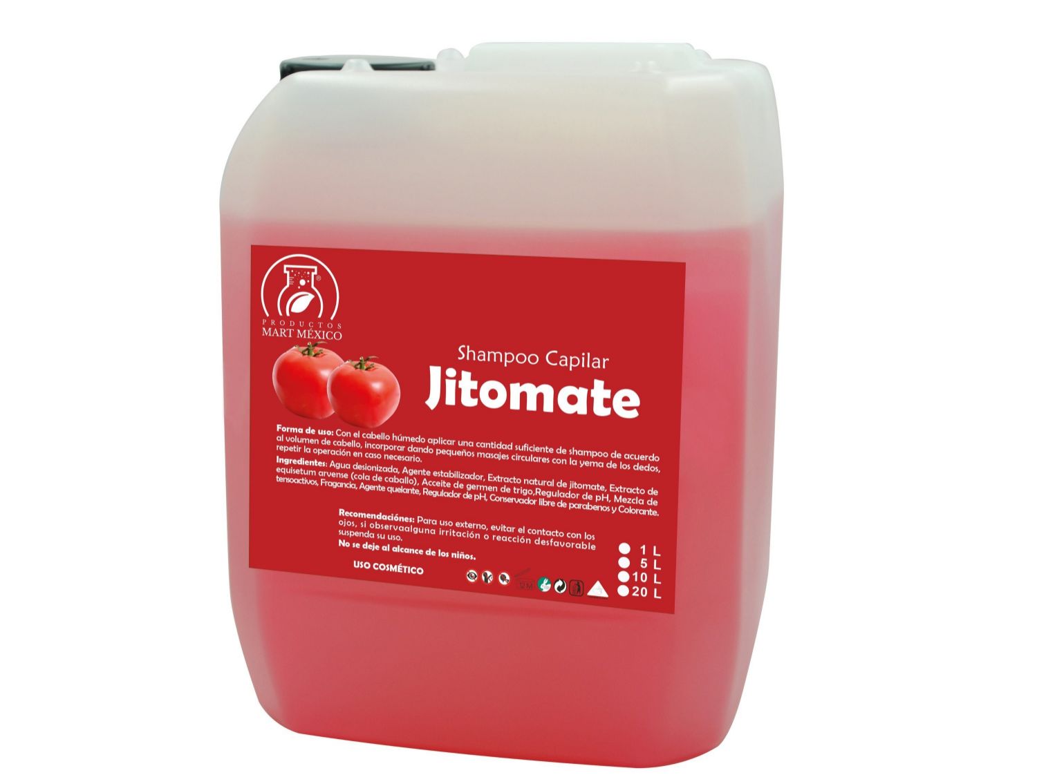 Shampoo Capilar De Jitomate Stop Caída (5 litros)
