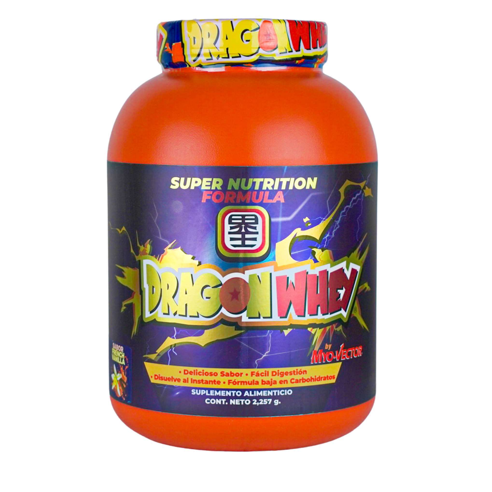 Myo Vector, Dragon Whey, Fresa, 25gr de Proteína, 74 Servicios
