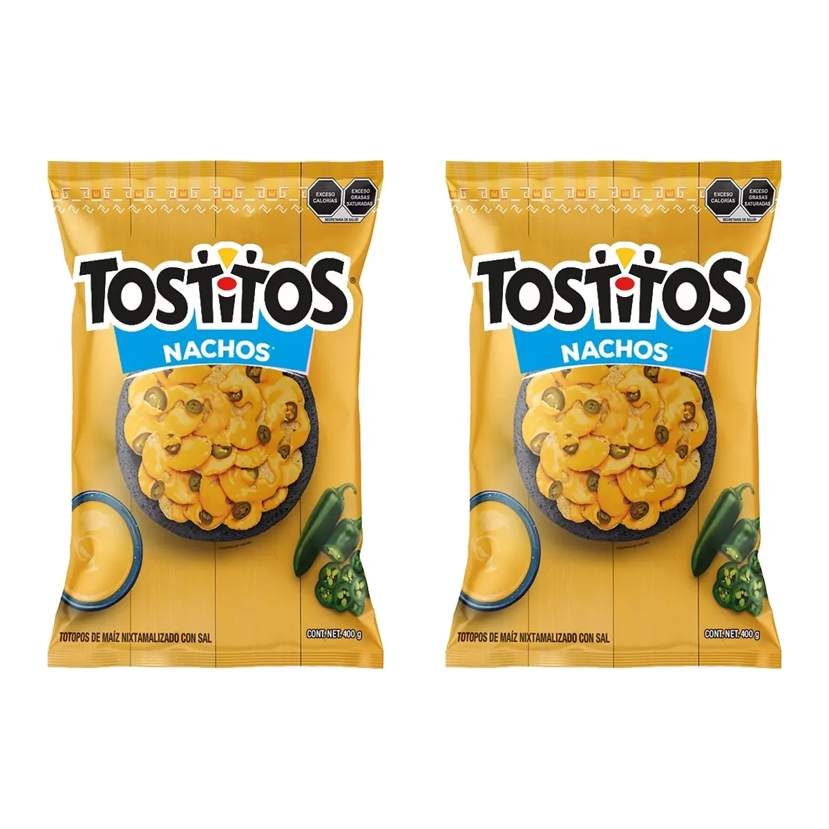 Tostitos Nacho Sal 2 Piezas de 400 gramos c/u