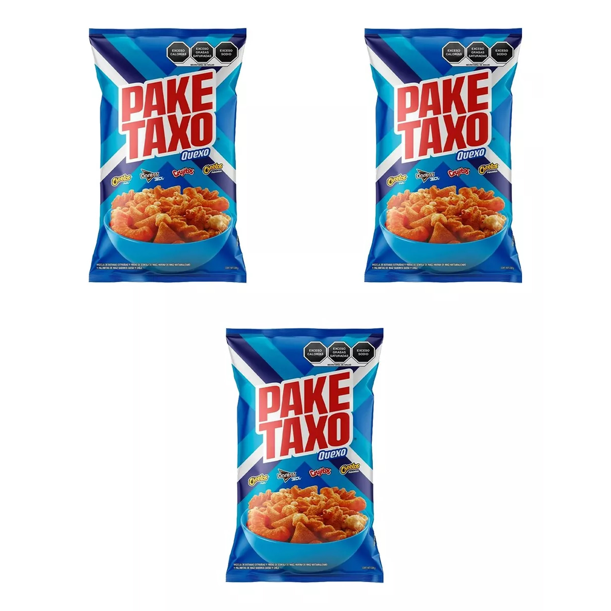 Sabritas Paketaxo Queso 3 Piezas de 208 gramos c/u