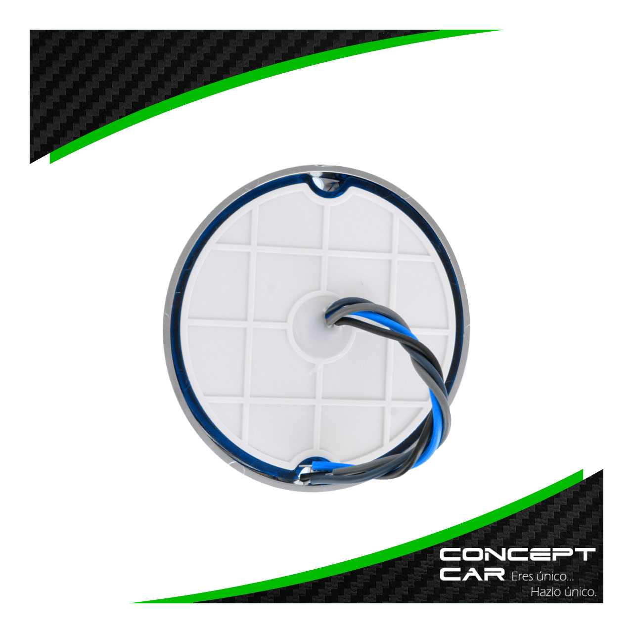 10 Plafon Redondo 7 Led Watermelon Punta Zepelin Plano 12-24v