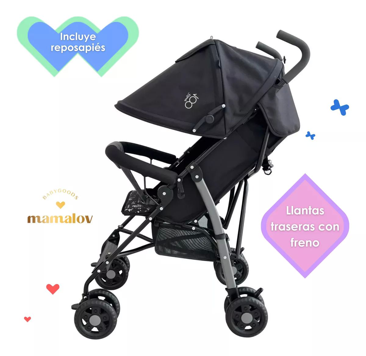 Carriola De Bastón Para Bebés Skit Disney 100 Negro Infanti