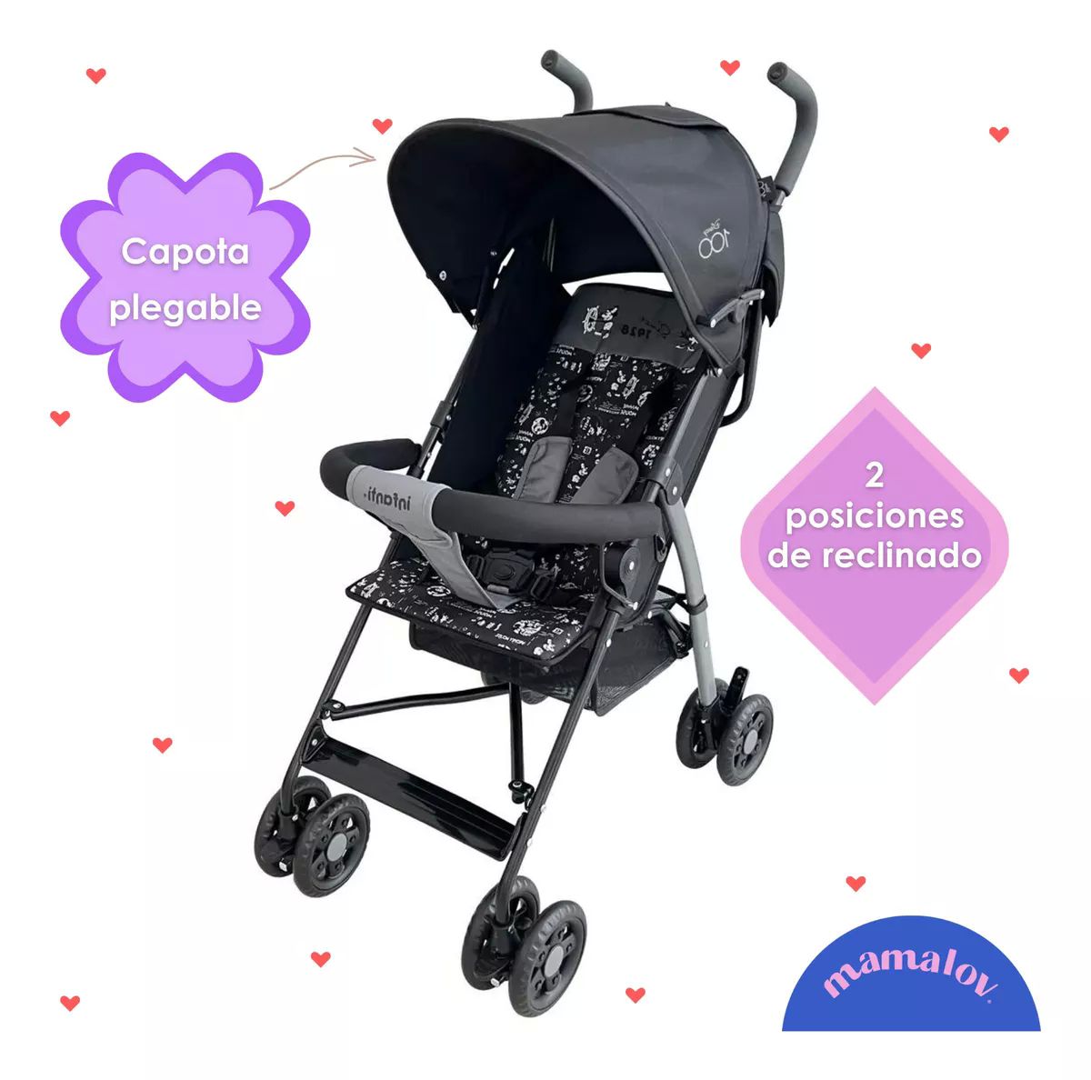 Carriola De Bastón Para Bebés Skit Disney 100 Negro Infanti