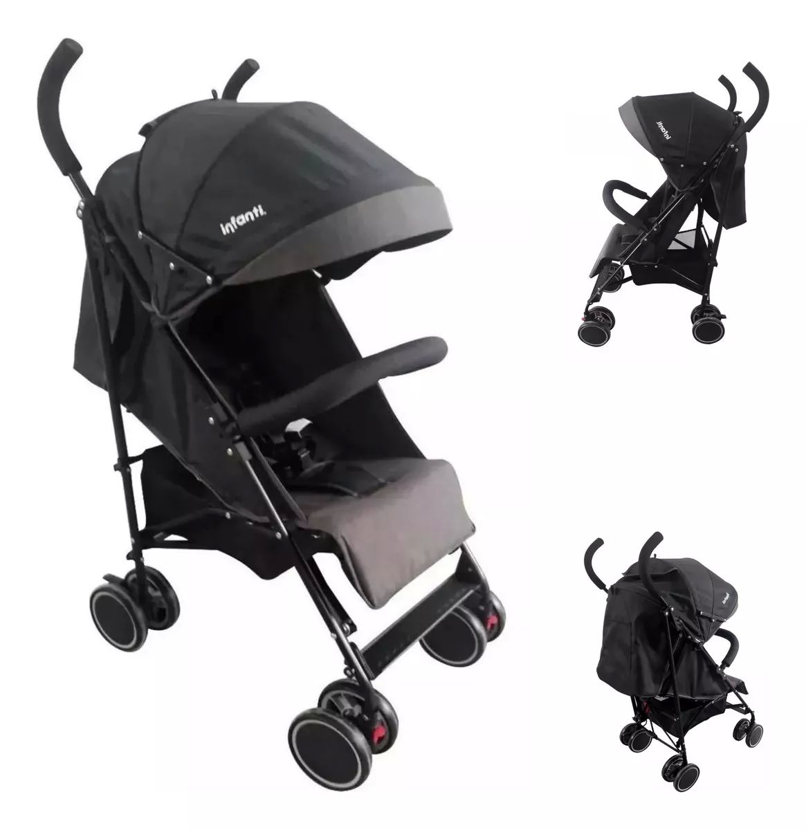 Carriola Bastón Para Bebé Buggy Vento Gris - Infanti
