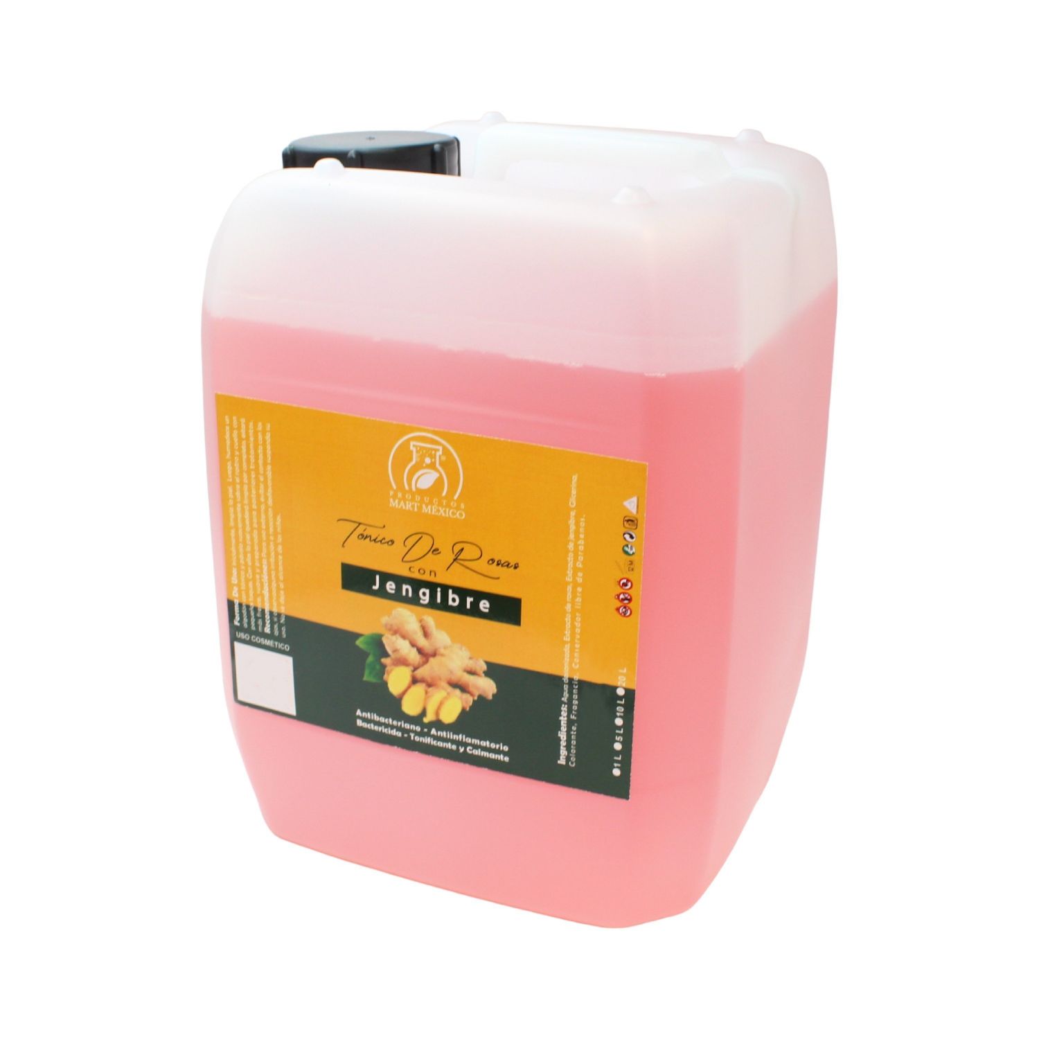 Tónico Facial Hidratante De Rosas Con Jengibre 20 litros