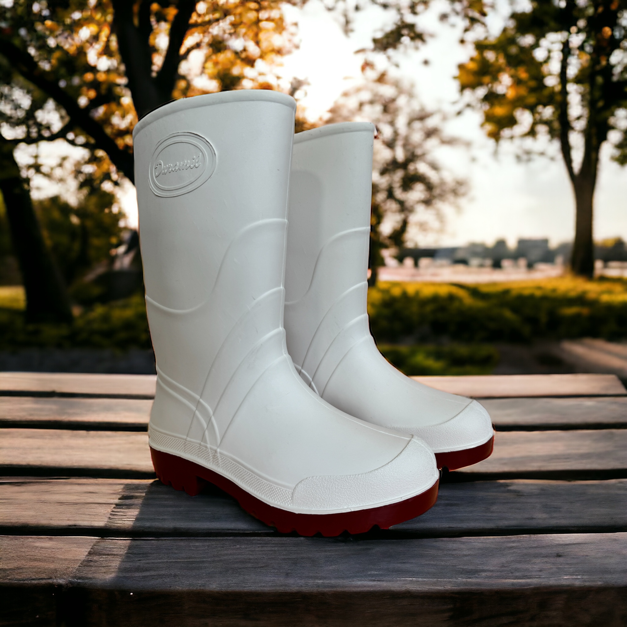 Bota De Lluvia Trueno Duramil Blanco.