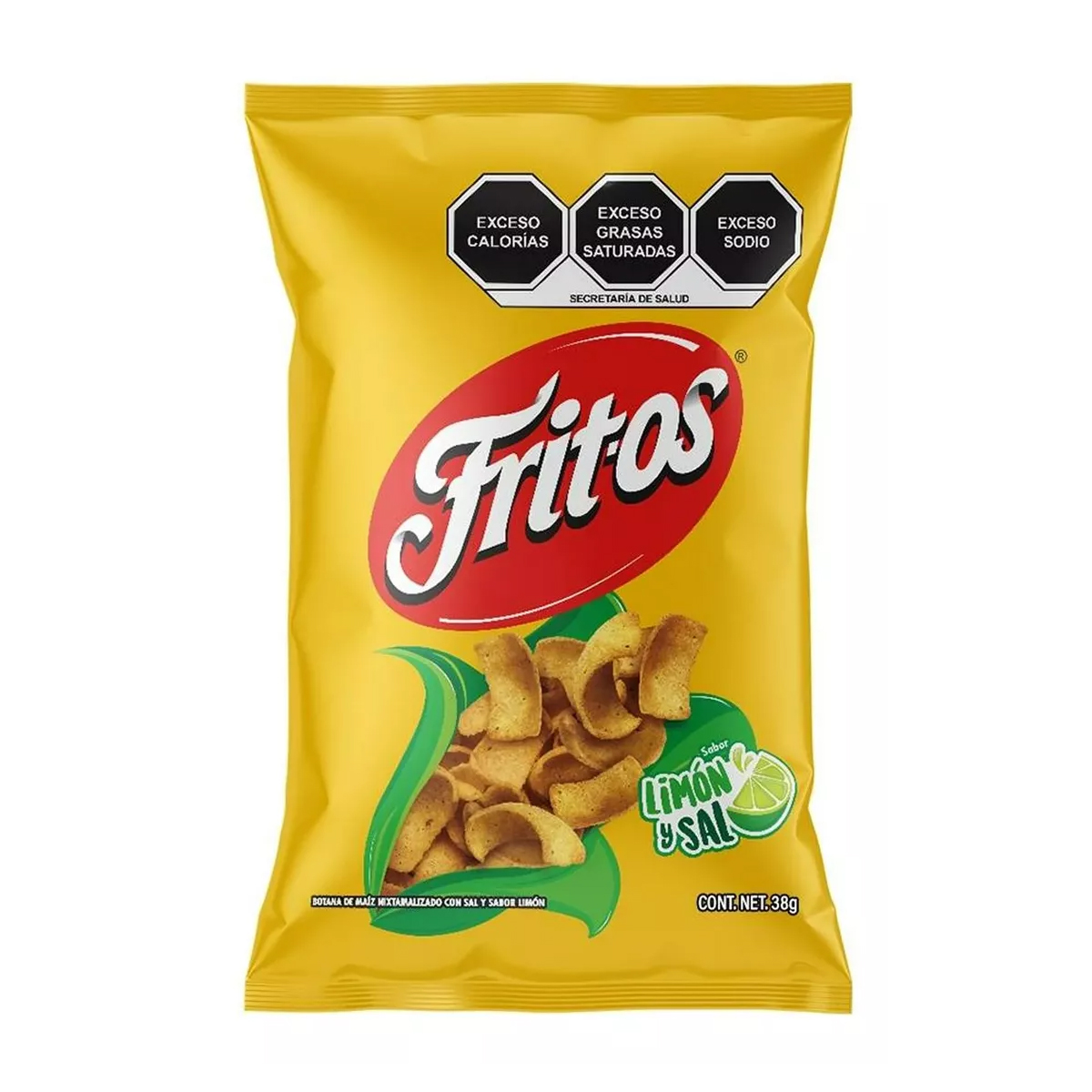 Sabritas Fritos Sal Y Limón 12 Piezas de 38 gramos c/u