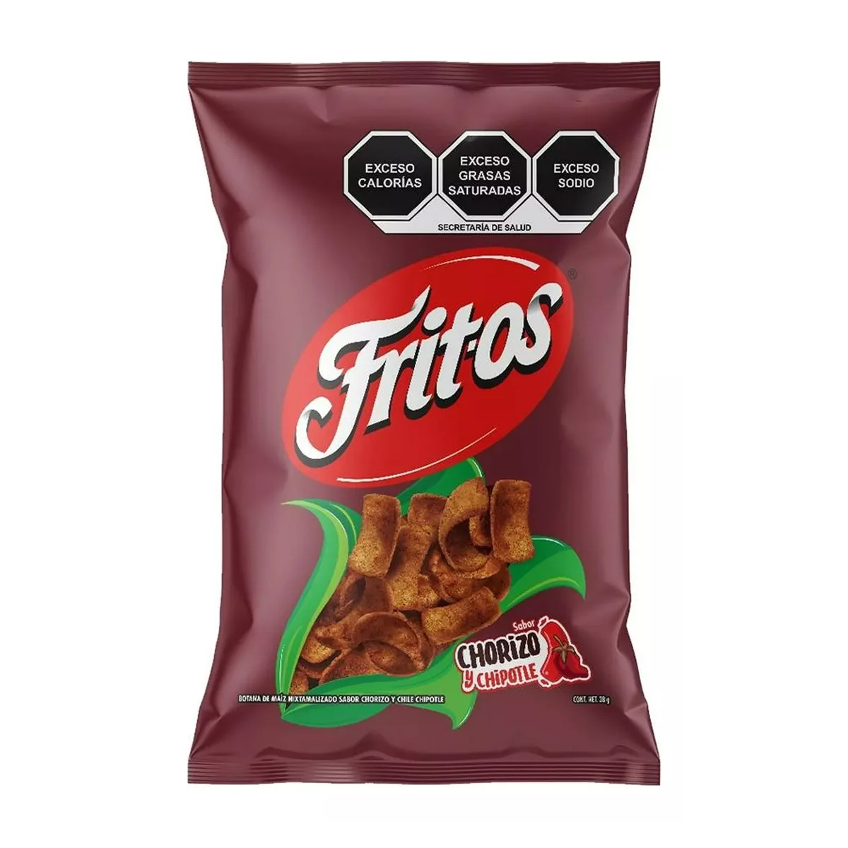 Sabritas Fritos Chorizo Y Chipotle 18 Piezas De 38 gramos c/u