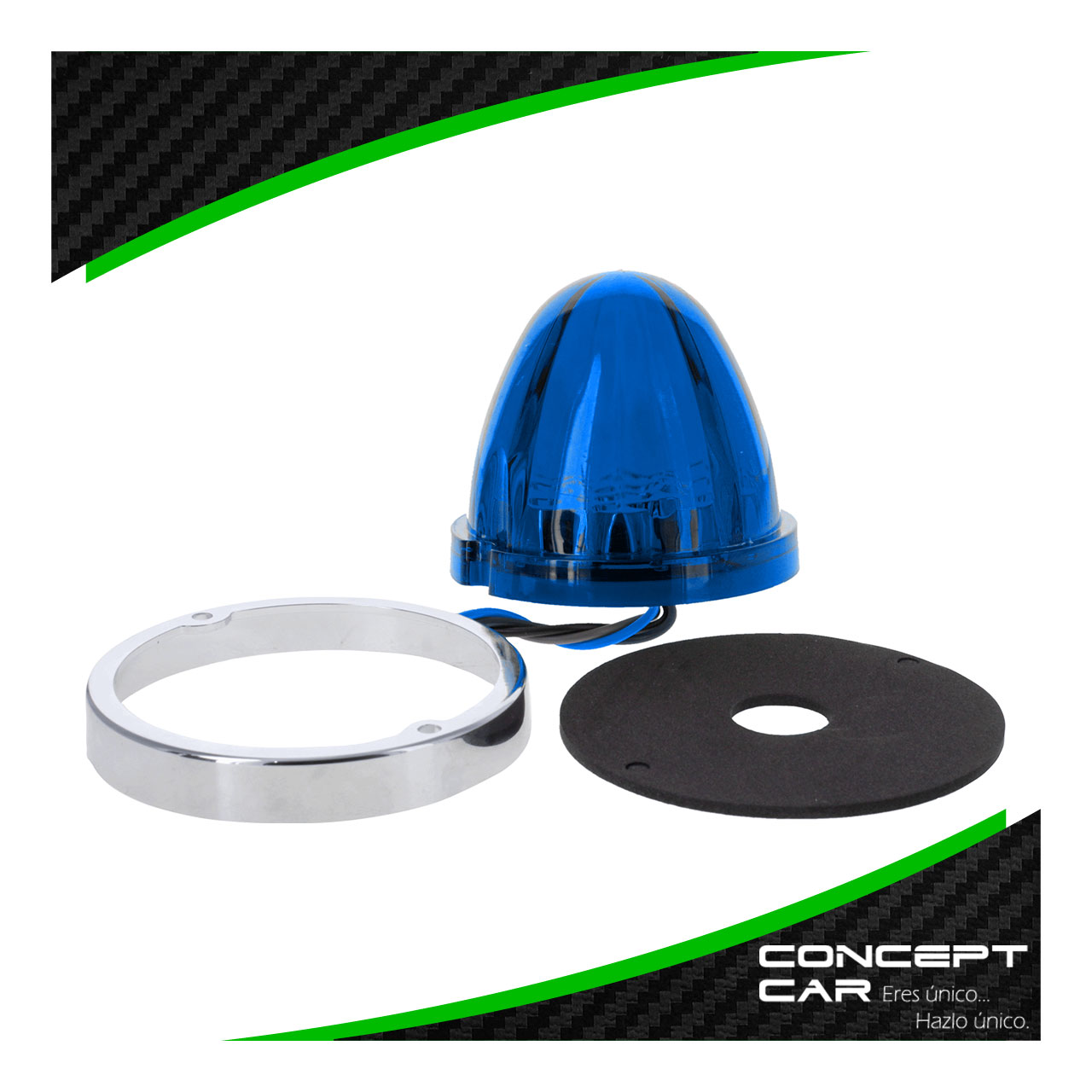 10 Plafon Redondo 7 Led Watermelon Punta Zepelin Pico 12-24v