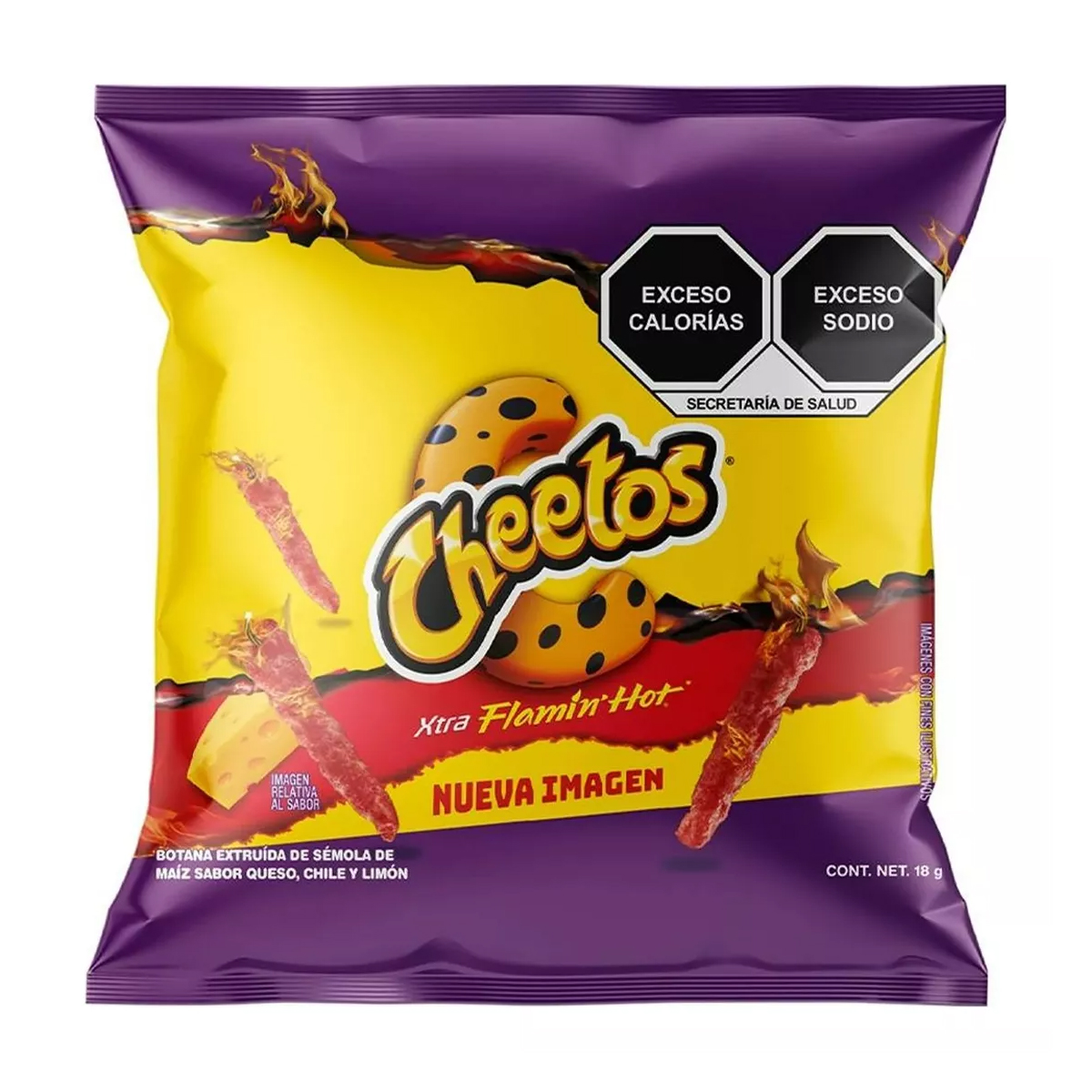 Sabritas Cheetos Flamin Hot 12 Piezas de 18 gramos c/u