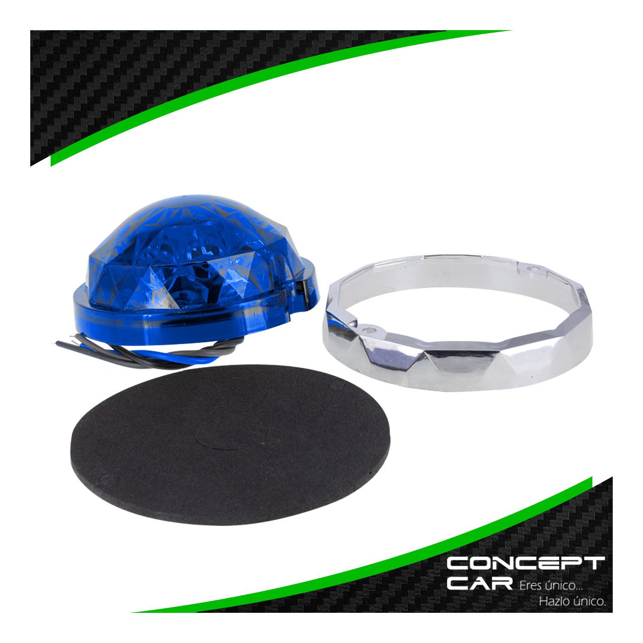 Plafon Redondo 7 Led Diamante Punta Zepelin Plano 12-24v