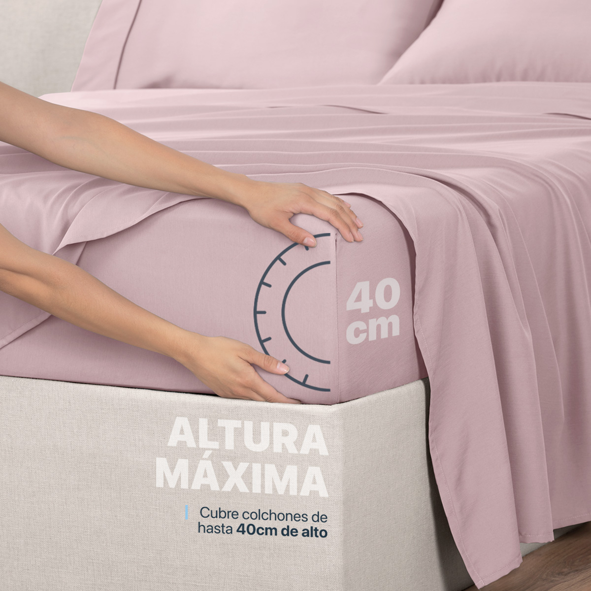 Sábanas Individual De Bambú / Bamboo Ultra Suaves Y Frescas Rosa ESQUIMAL.