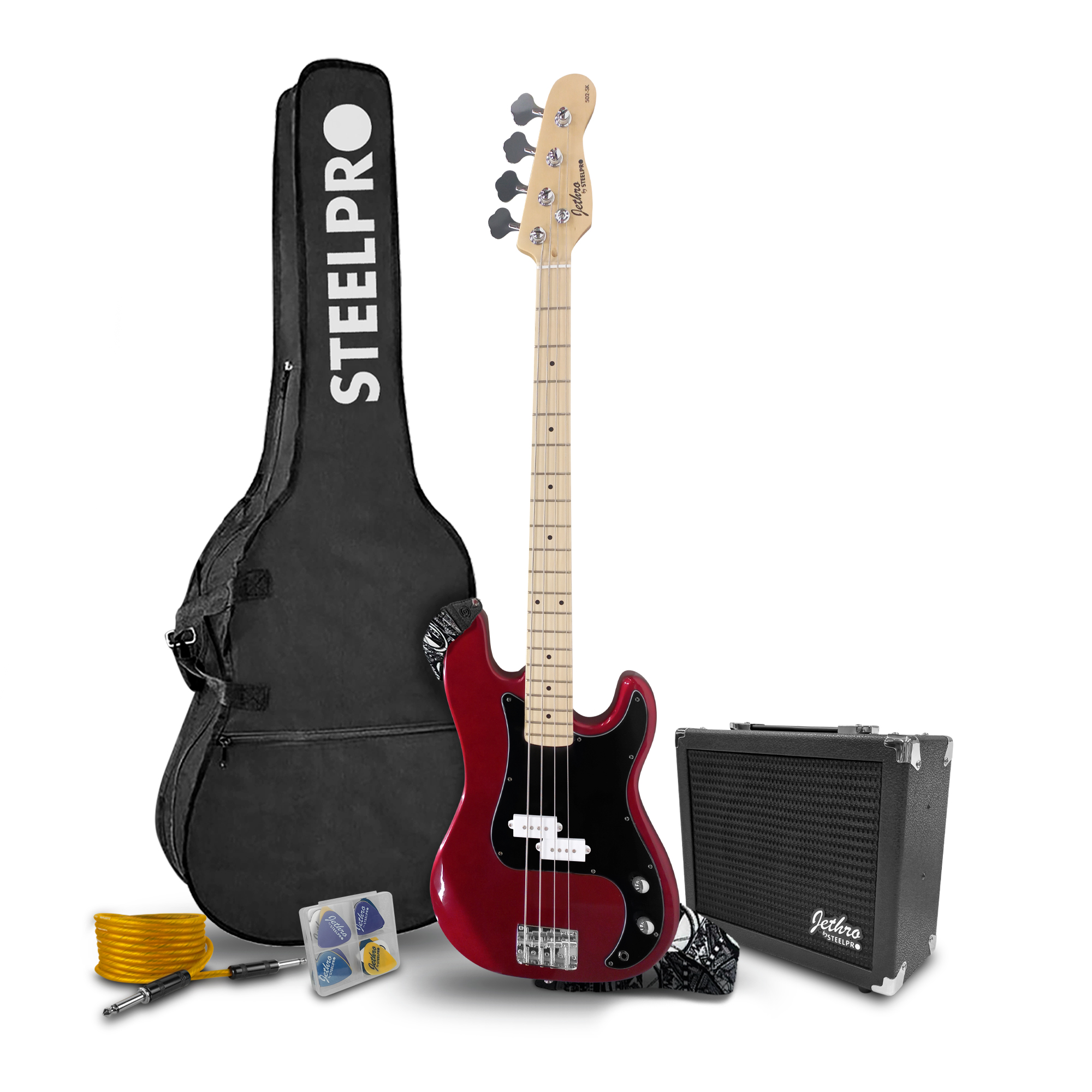 Paquete Bajo Electrico Jethro Series By Steelpro 502-sk