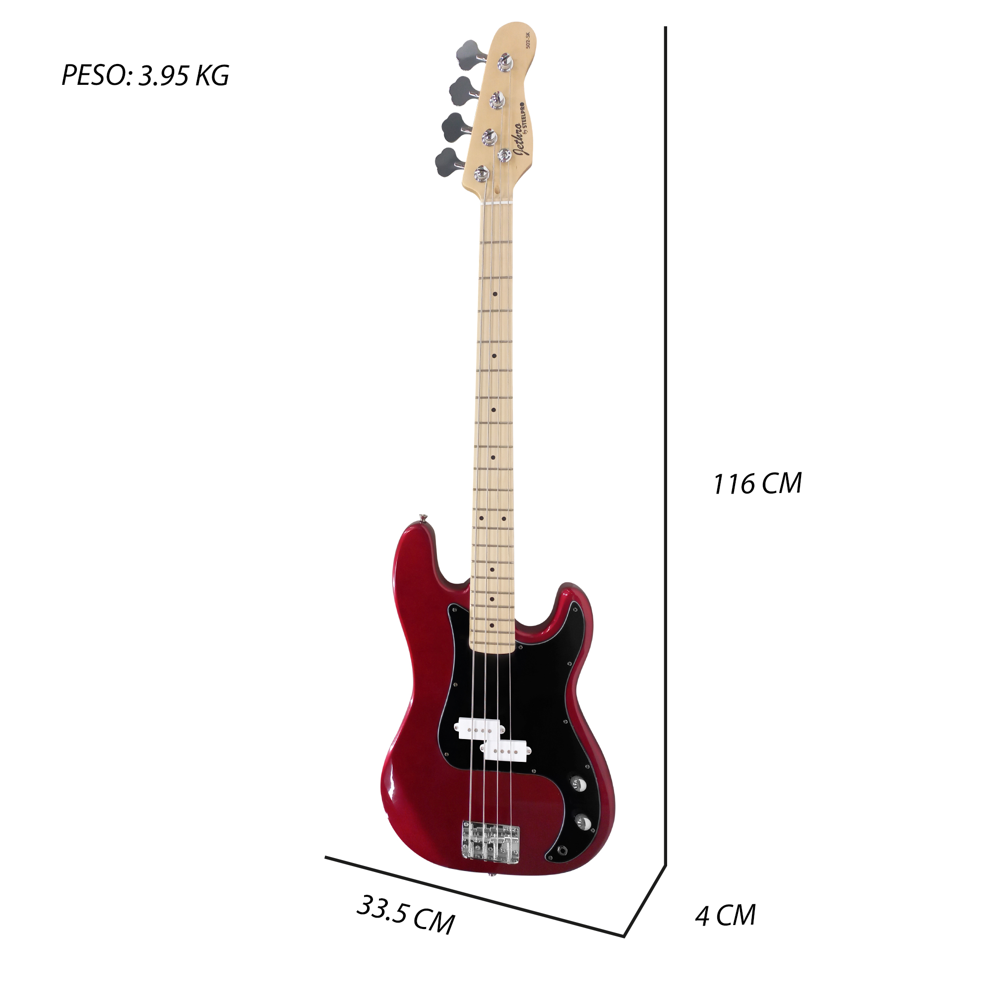 Paquete Bajo Electrico Jethro Series By Steelpro 502-sk