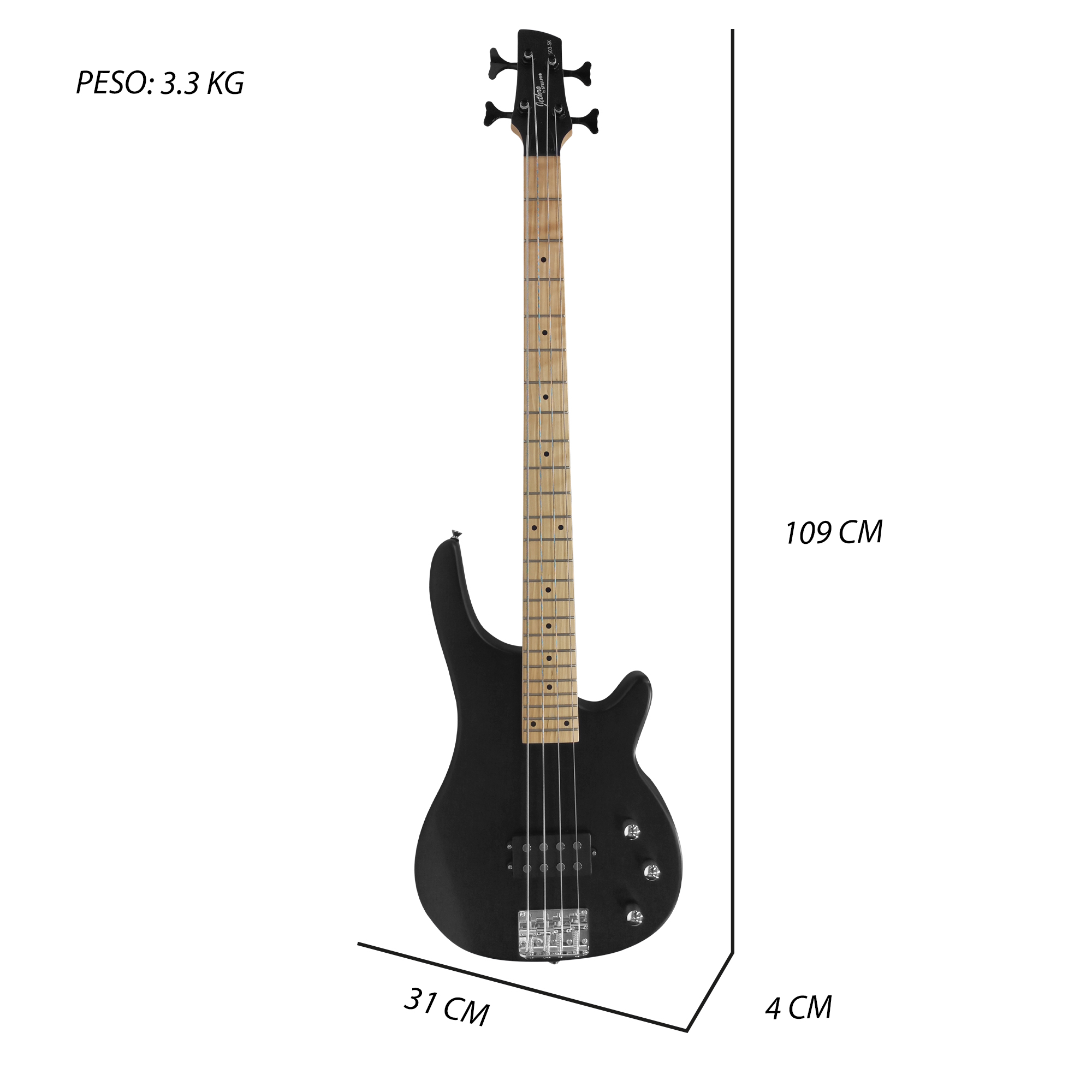 Paquete Bajo Electrico Jethro Series By Steelpro 503-sk