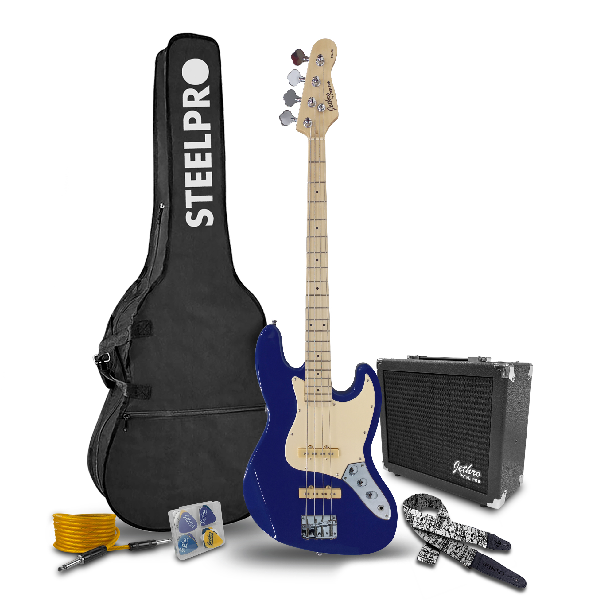 Paquete Bajo Electrico Jethro Series By Steelpro 506-sk
