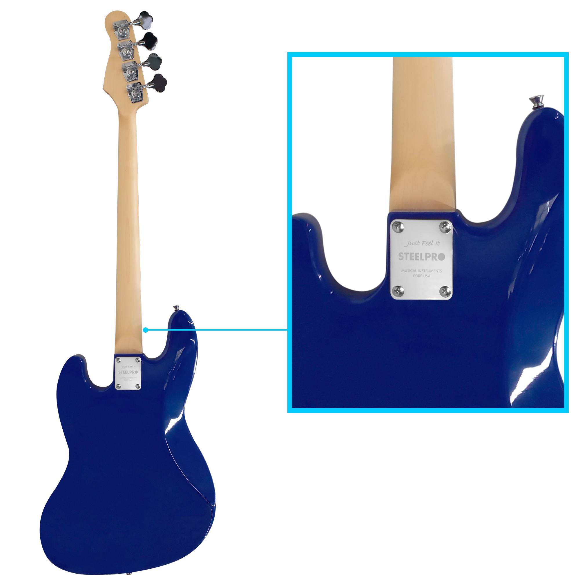 Paquete Bajo Electrico Jethro Series By Steelpro 506-sk