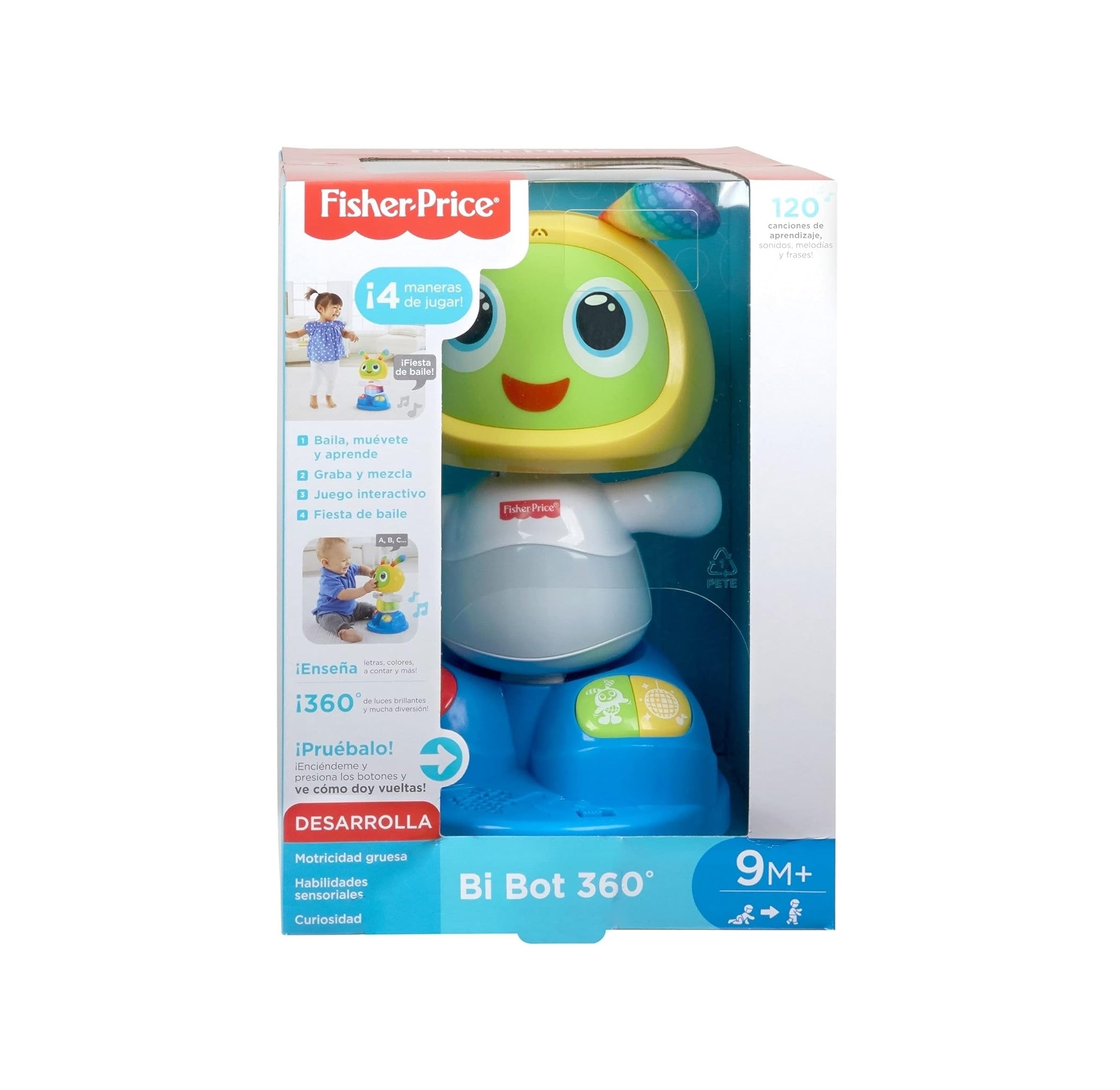 Fisher Price Bi Bot 360 Baila, Muevete y Aprende Más de 120 Canciones de Aprendizaje