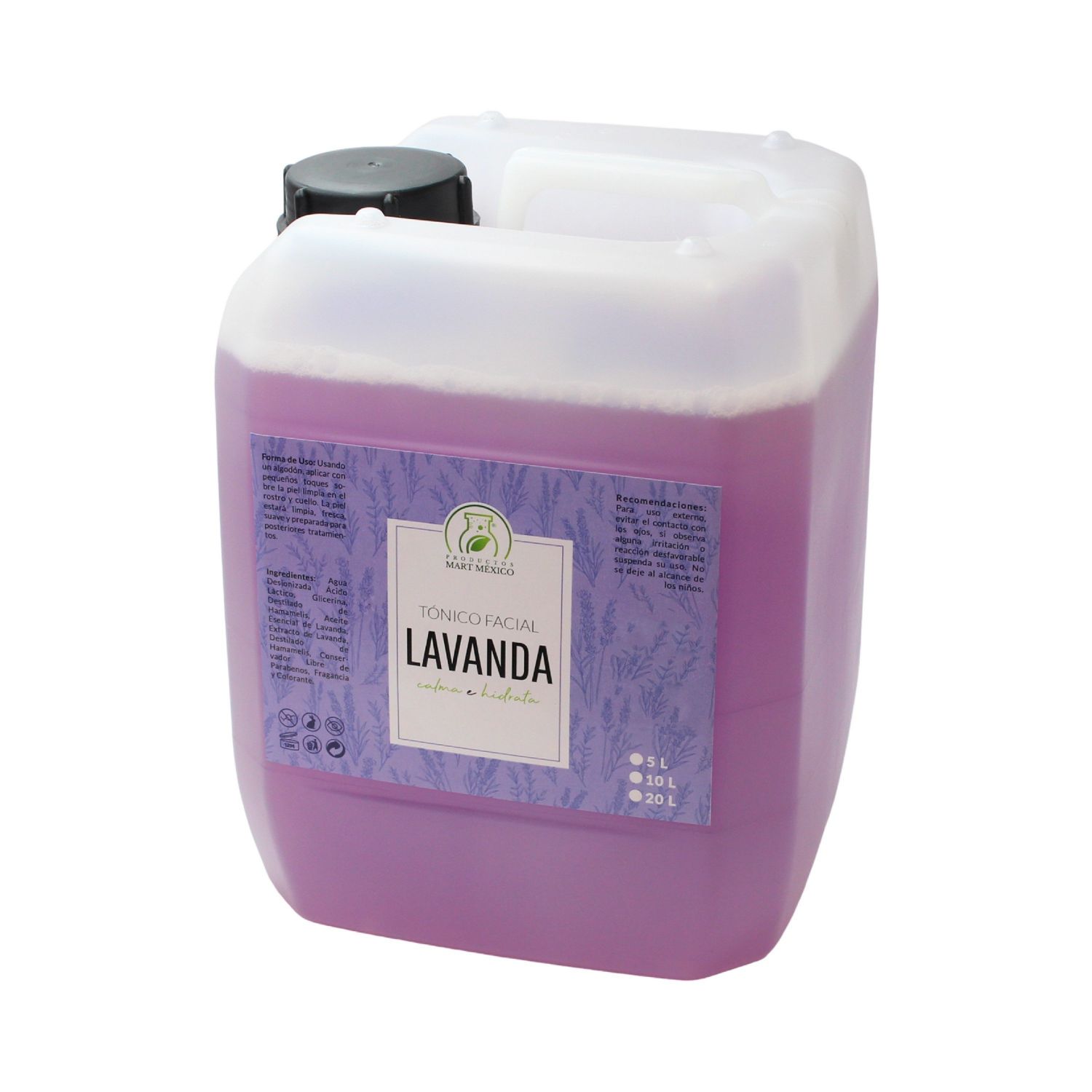 Tónico Facial De Lavanda Hidratante Facial 5 litros