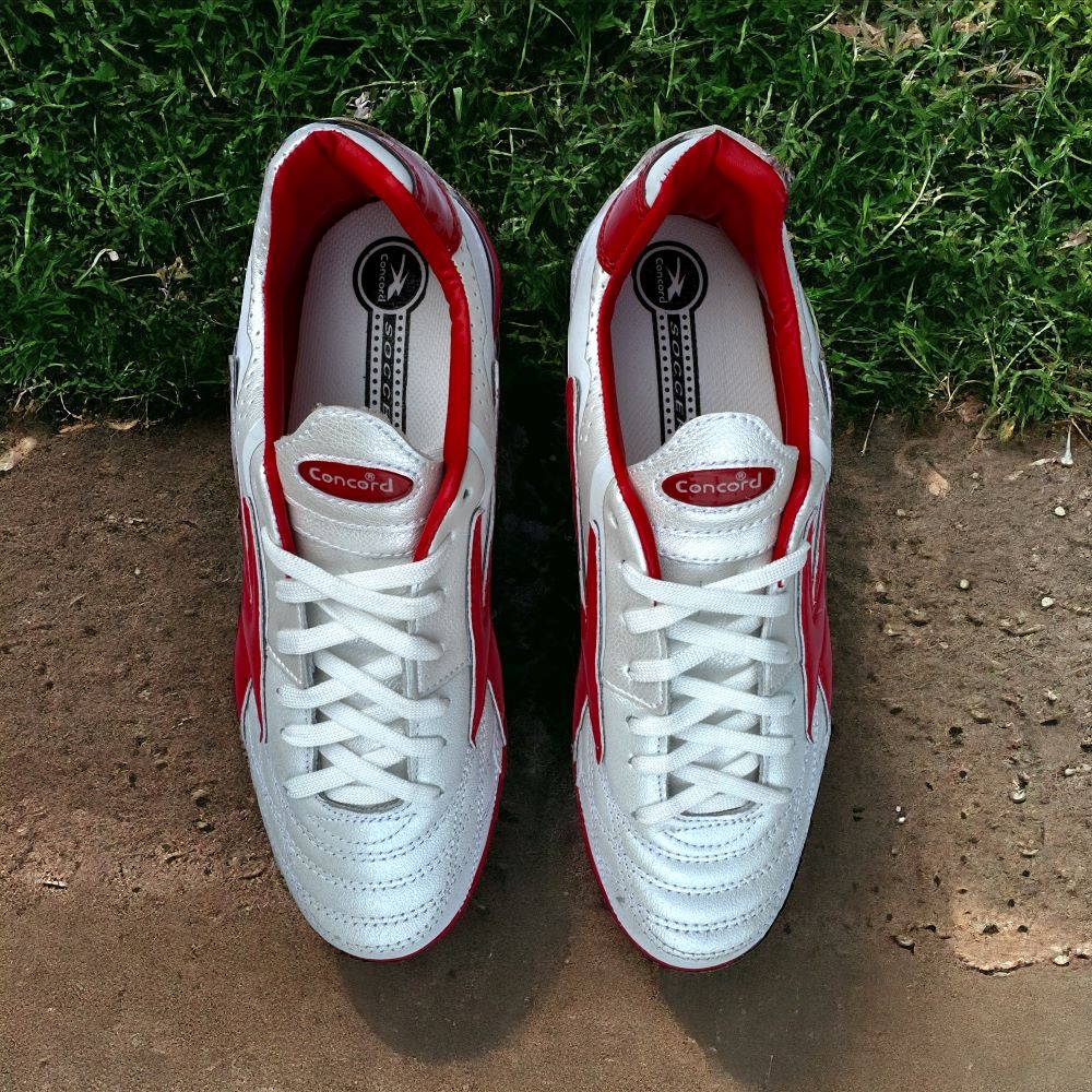 Tenis Concord Futbol Rápido Turf De Piel Blanco/Rojo S160qr.