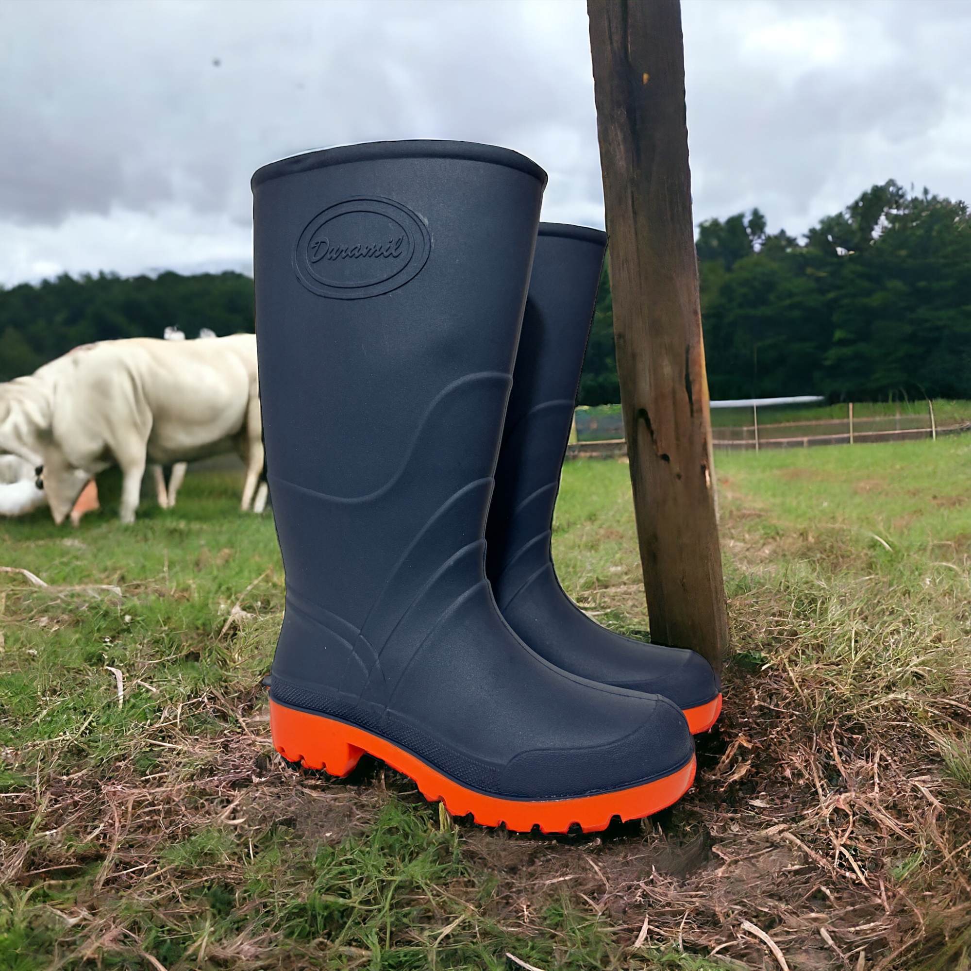 Botas De Lluvia Pvc Duramil Trueno Edición Especial Marino.