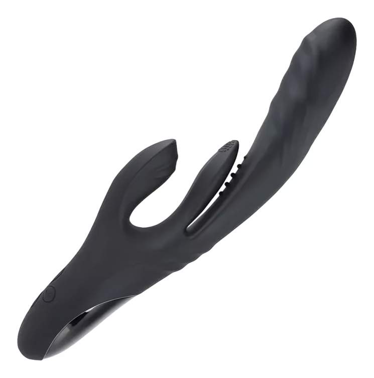 Vibrador Triple Estimulador Clitoral Anal & Vaginal Recargable