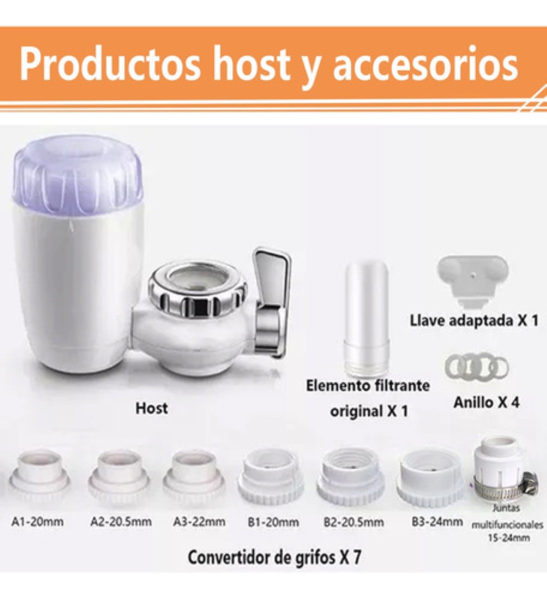 Purificador De Agua Filtro Integrado Hogar Filtro Roscado blanco