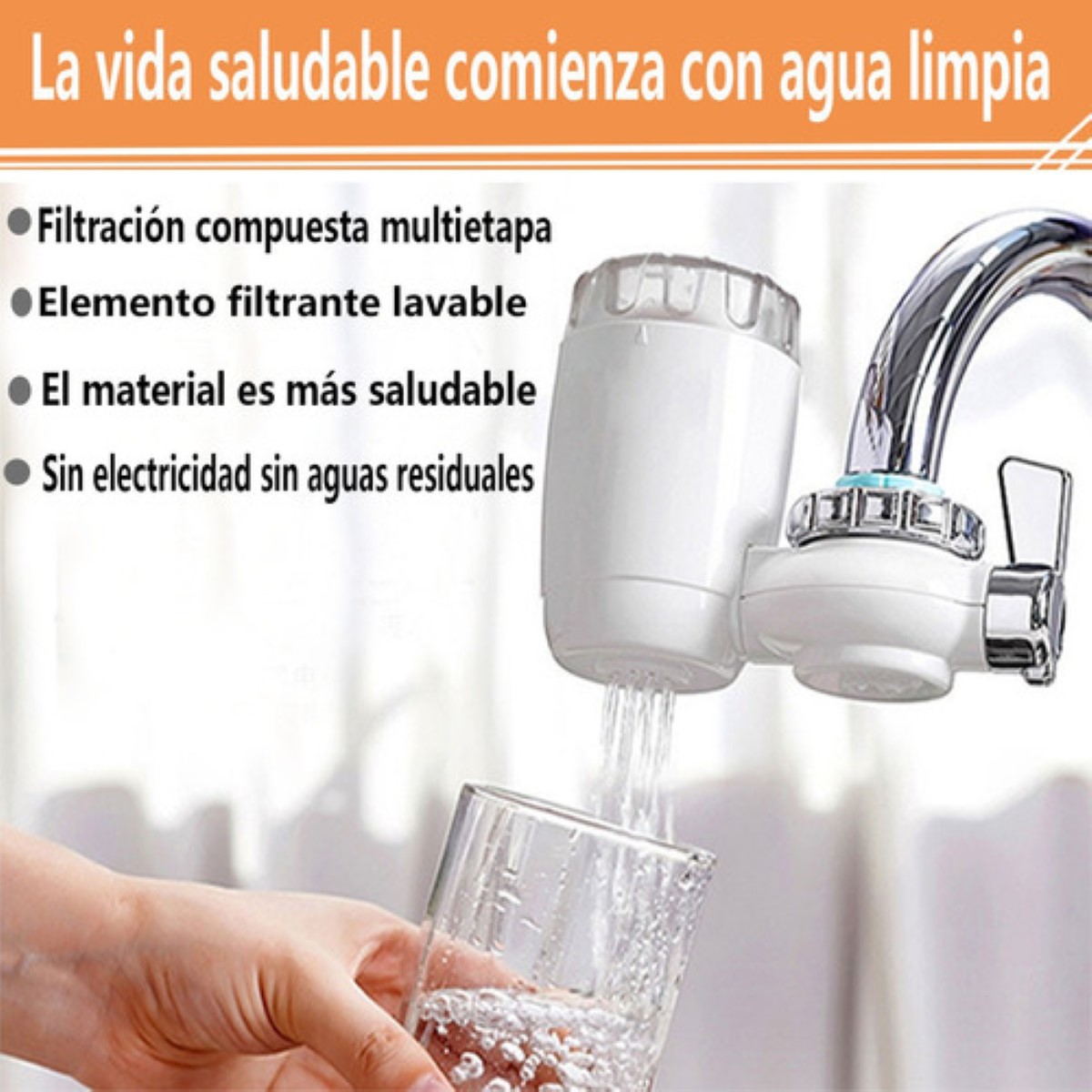 Purificador De Agua Filtro Integrado Hogar Filtro Roscado blanco