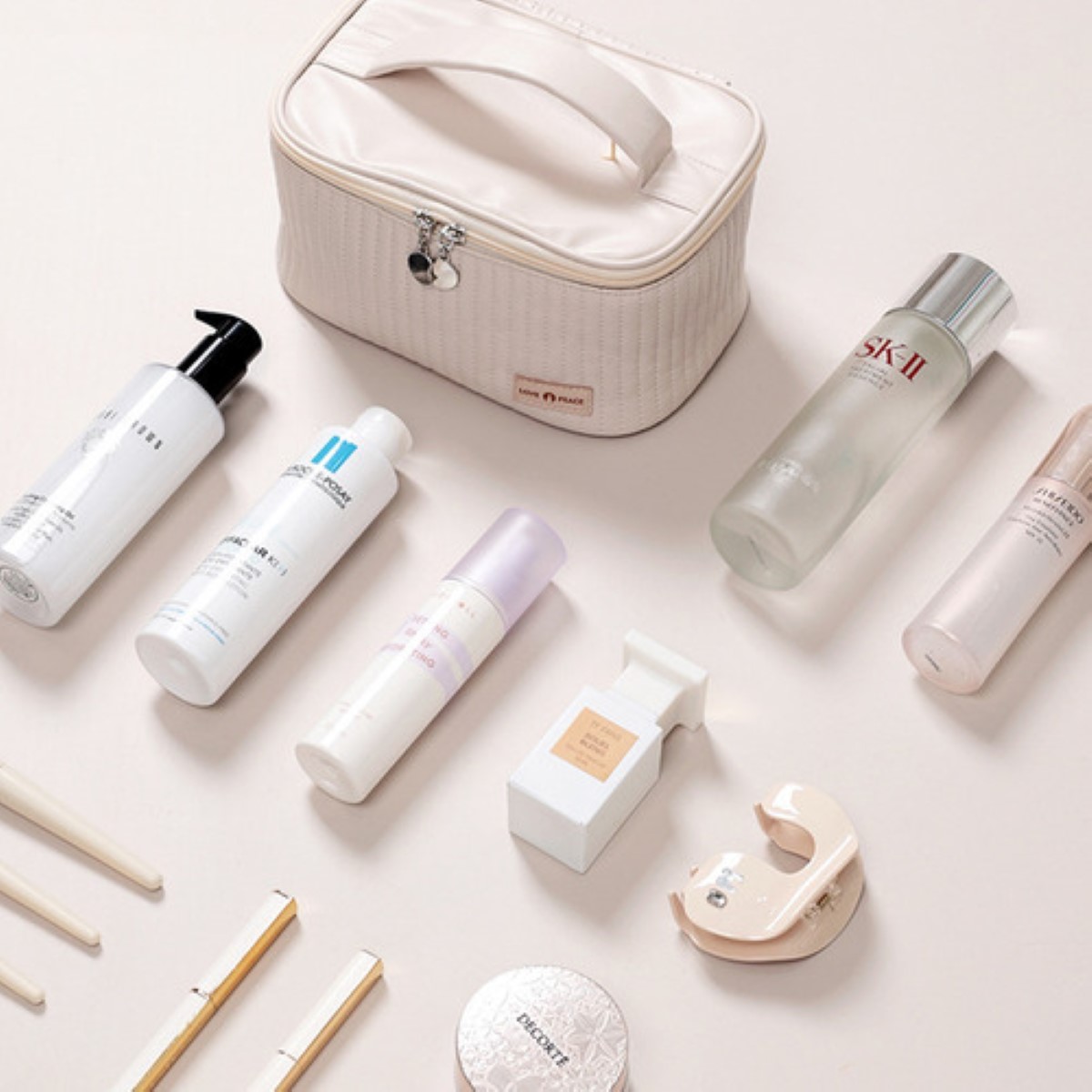 Cosmetiqueras De Viaje Neceser Maquillaje Organizador Set 2 rosa