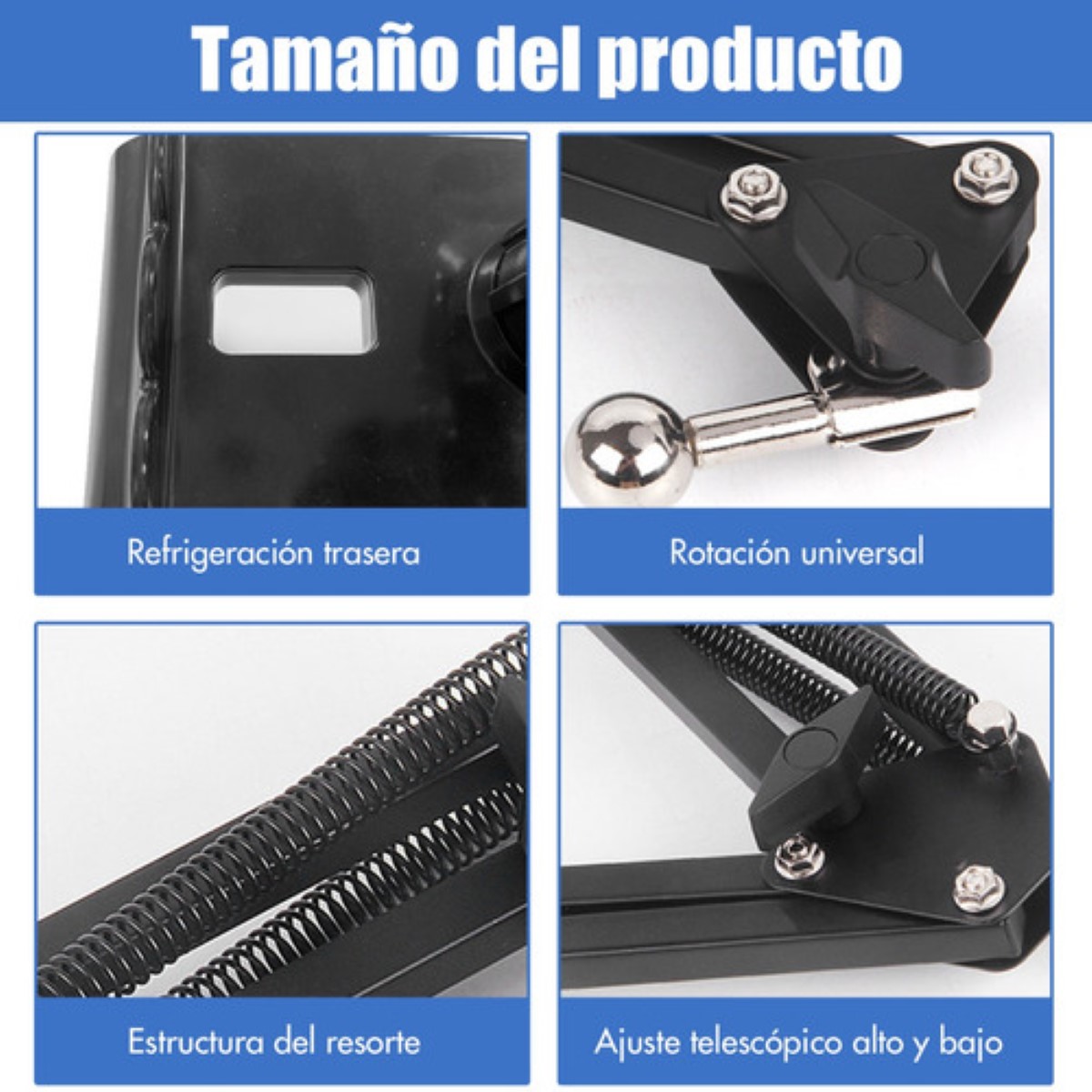 Soporte Para Celular iPad Tablet Ajustable Soporte Brazo negro