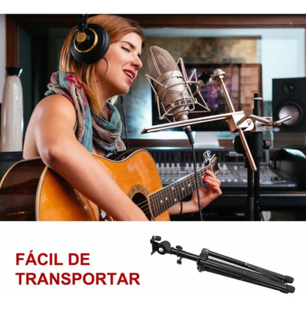 Atril Para Partituras Ajustable Reforzado Portátil/funda negro