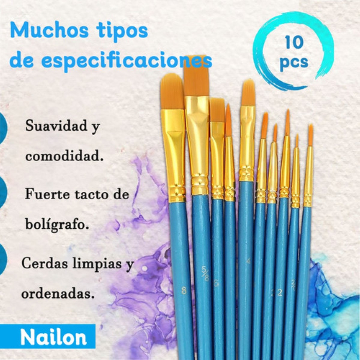 15 Pcs Pinturas Oleo Lienzo Para Pintar Y 10 Pinceles BLANCO
