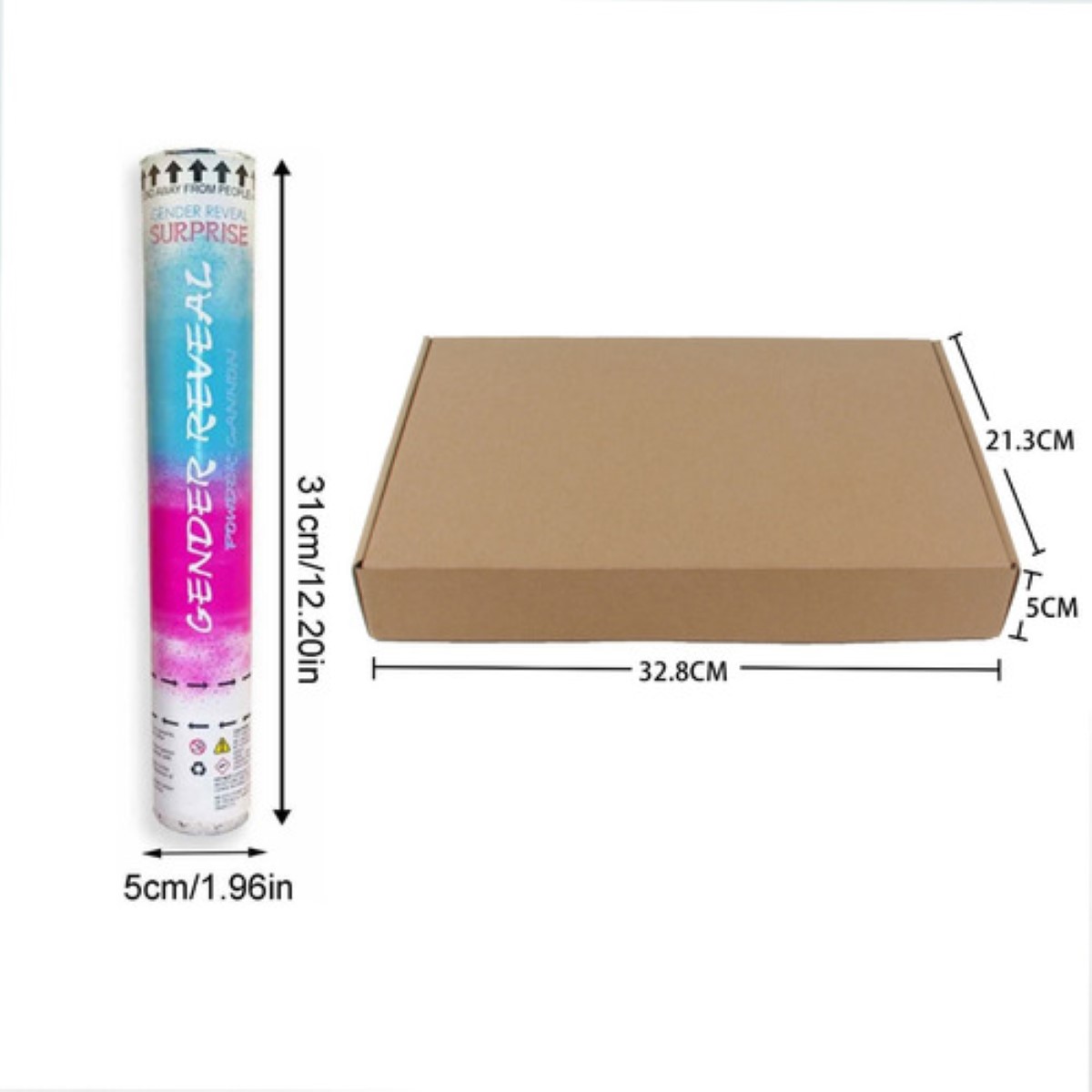 2 Azul Y 2 Rosado Revelación Género Bebé Niño Y Niña Confeti