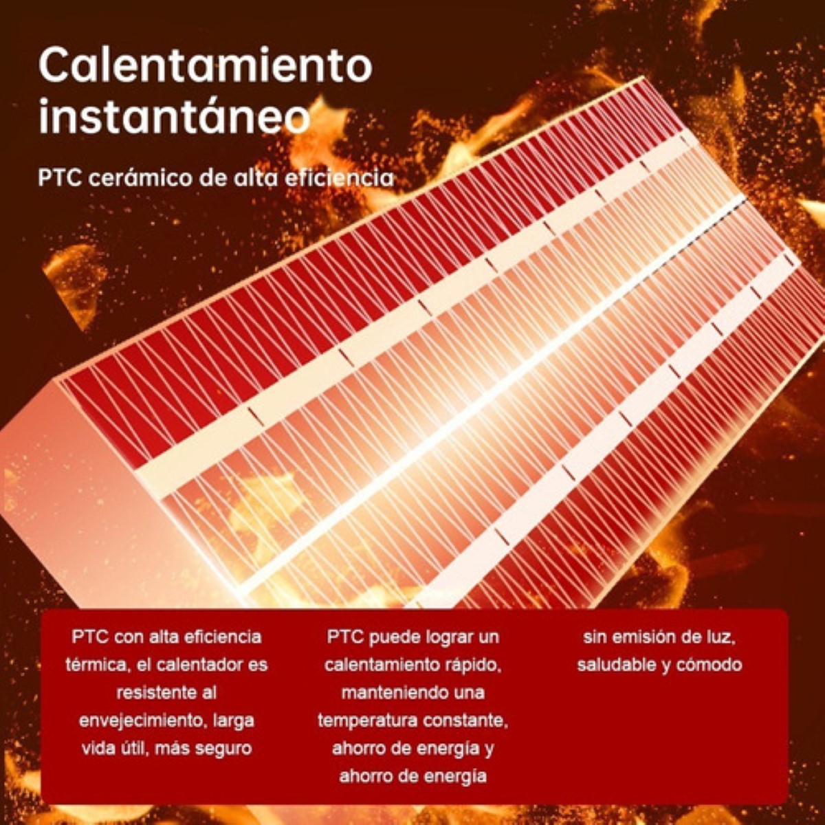 Calefactor De Cerámica Eléctrico NEGRO