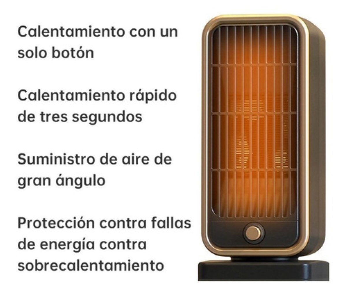 Calefactor De Cerámica Eléctrico NEGRO