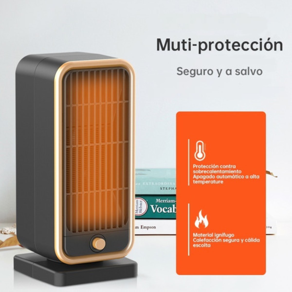 Calefactor De Cerámica Eléctrico NEGRO