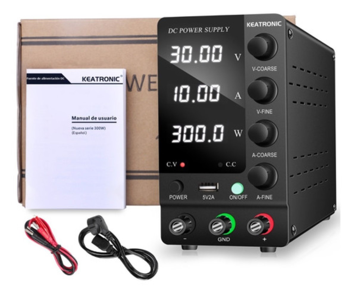 Fuente De Alimentación Regulable Laboratorio negro