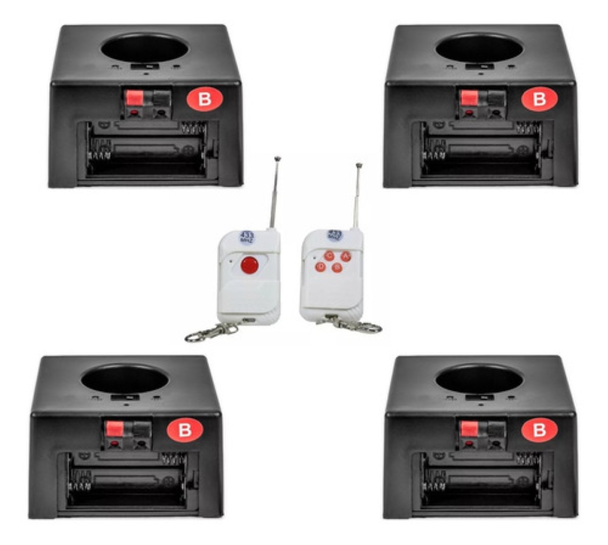 Detonadores Pirotecnia Fría Chisperos Inalambrico 4pzs Negro