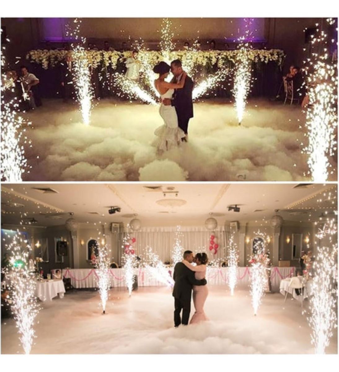 Detonadores Pirotecnia Fría Chisperos Inalambrico 4pzs Negro