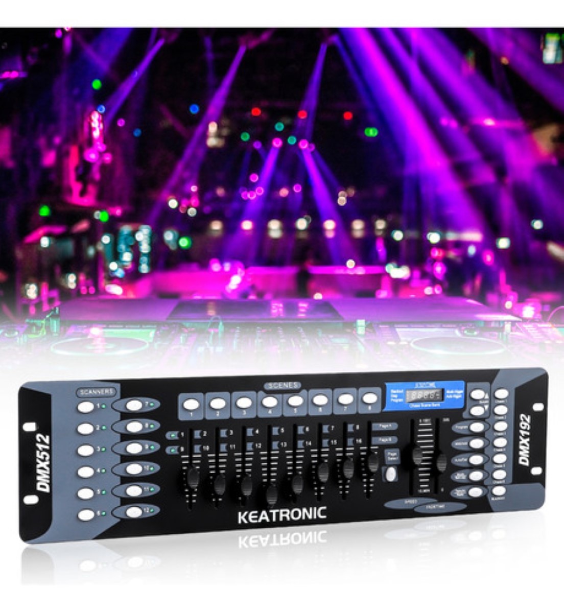 Controlador Dmx 192 Canales Luces Dj Consola 512 + Línea negro