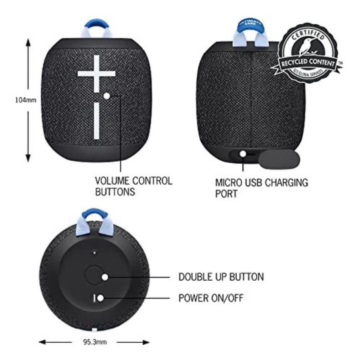 Bocina Bluetooth Inalámbrico Negro